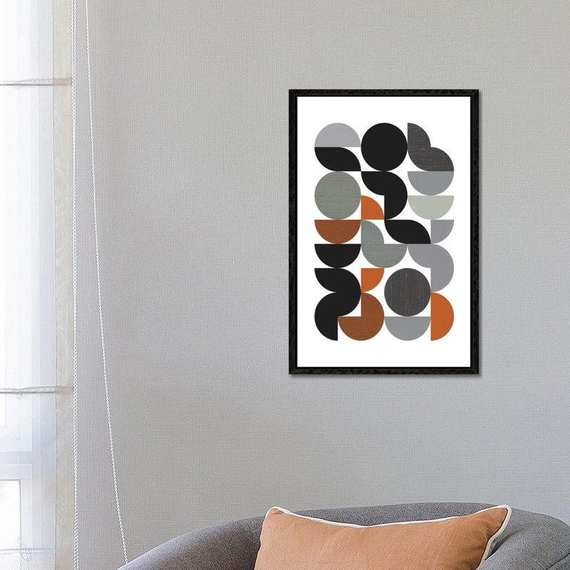 Circulate 1 Piece Wall Art on Canvas, 66.04 cm H x 45.72 cm W, Black Framed