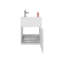 Lavabo pour salle de bain Sutcliffe, blanc-133527258