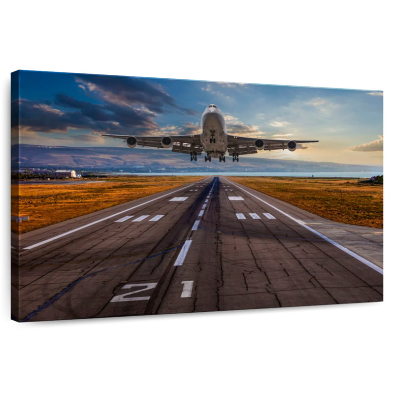 Décollage de l'avion Mehar, H 8 po x l 12 po