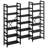 Large Etagere Bookshelf 6 Tiers Open Display Shelves with Metal Frame for Living Room