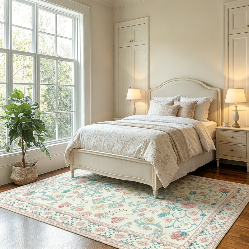 Machine-washable Area Rugs, Traditional Oriental Patterned Carpets, Soft Low-Pile Vintage-Style Area Rugs, Perfect for Living Rooms, Dining Rooms, Bedrooms, or Family Rooms,Pink