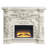 Adara Antique White Finish Fireplace