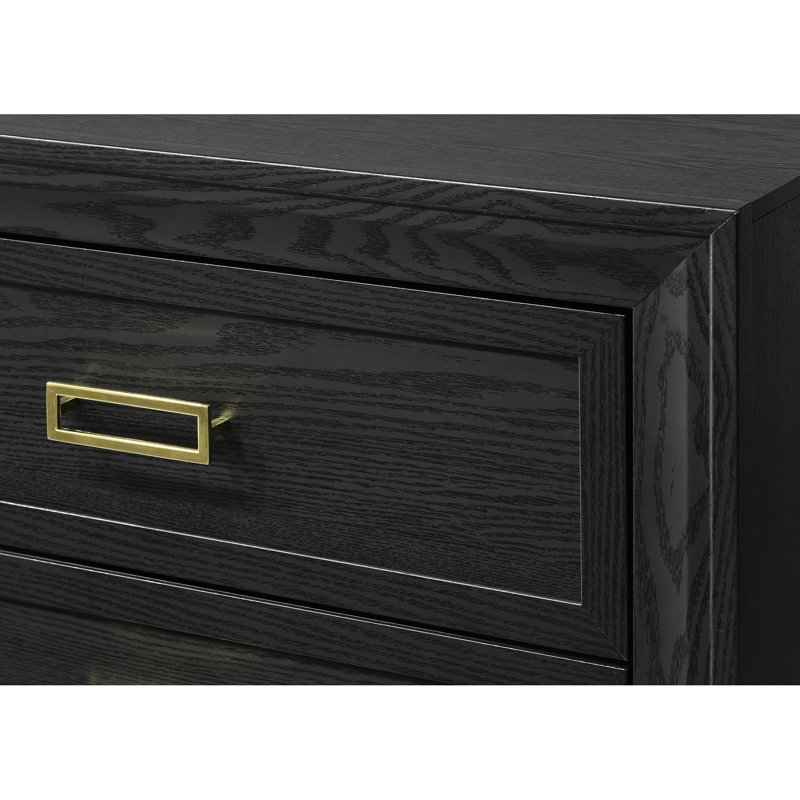 Table de chevet 2 tiroirs Style Black