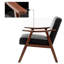 Chaise rembourrée en similicuir PU