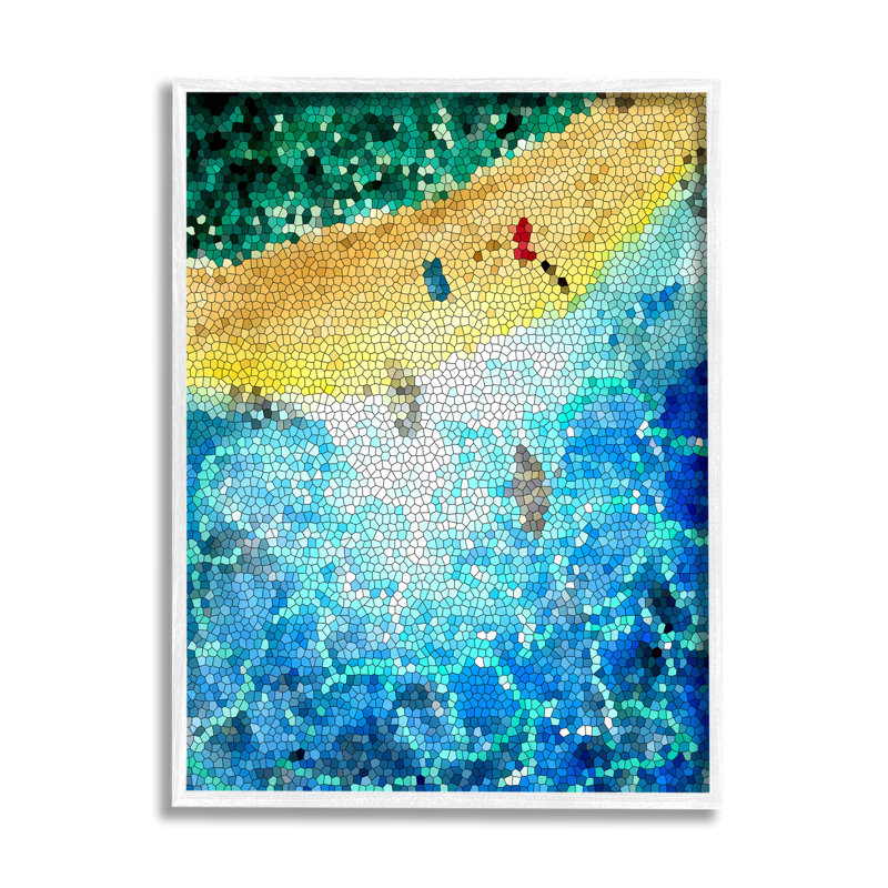 Art moderne de giclée de plage moderne par Sebastian Grafmann, H 14 po x l 11 po x P 1,5 po