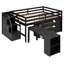 Lit mezzanine avec 3 tiroirs et bureau portable pour une utilisation polyvalente dans un bureau de chambre à coucher