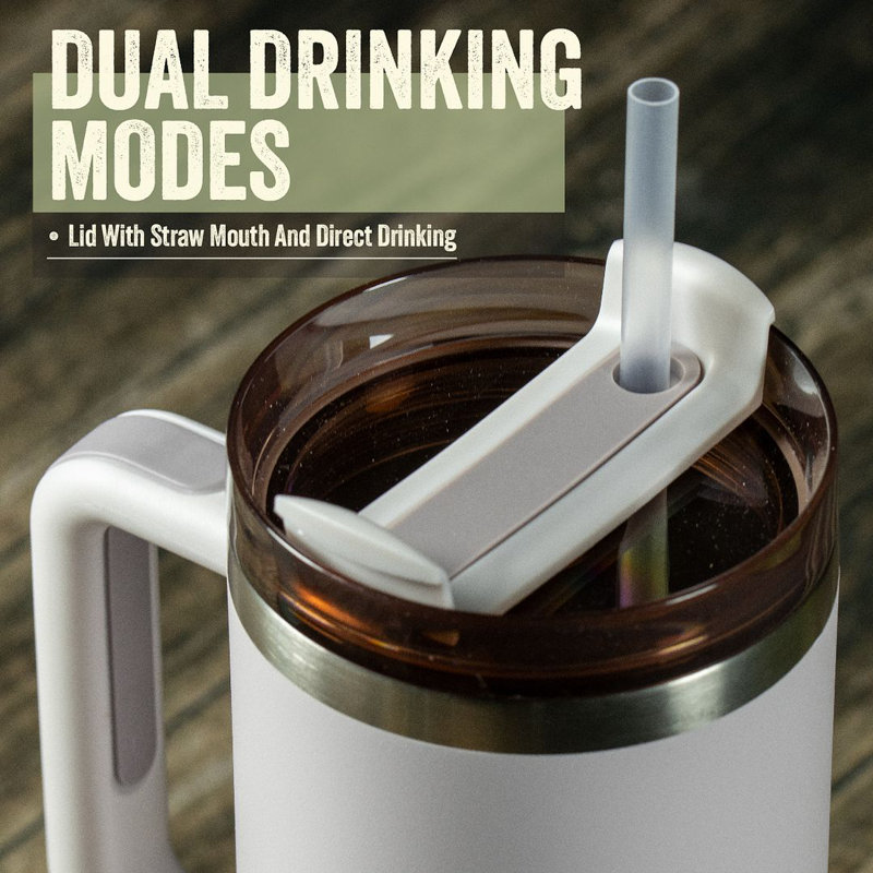 Milestone 1200ml Double Wall Insulated Stainless Steel, Cream