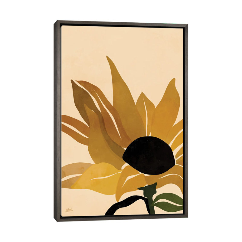 Reproduction d’art graphique, "Sunflower" par Bria Nicole, H 40 po x l 26 po x P 1,5 po, Pas de tapis