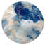 «Blue and Gold Marble Clouds III», art mural moderne en métal-68852265