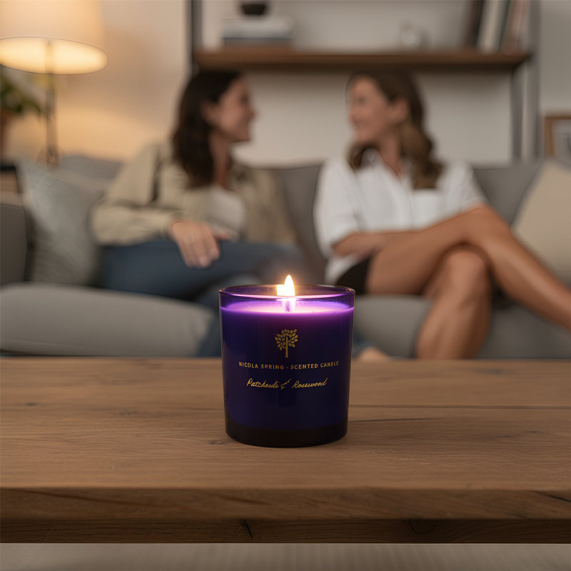Nicola Spring - 3x Soy Wax Scented Candles - 130g - Patchouli & Rosewood