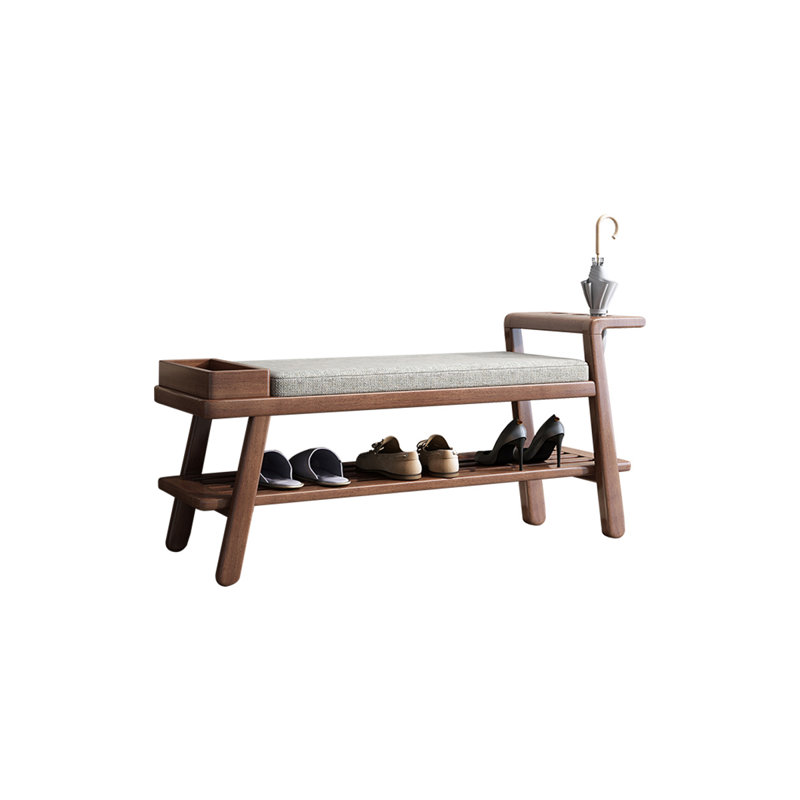 Scandinavian Solid Wood Multi - Functional Shoe Storage Bench