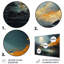 Gris et jaune, paysage de montagne abstrait III - paysage abstrait, art mural en métal-1532802898