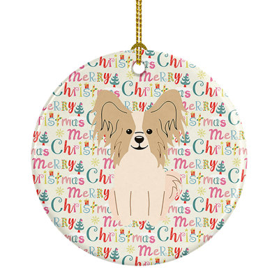 Ornement suspendu Merry Christmas Papillon