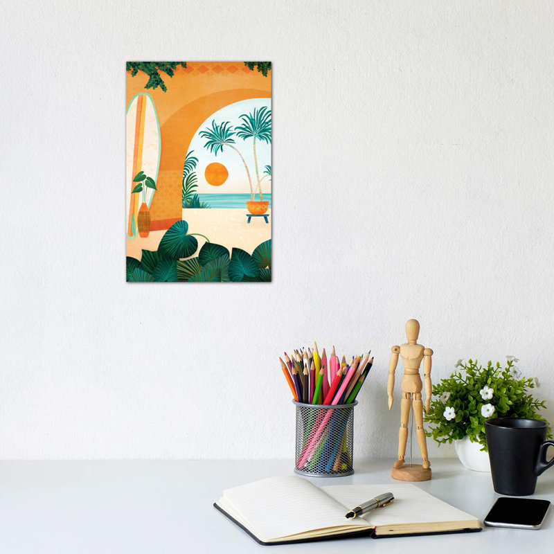 Seaside Surf Retreat - Wrapped Canvas Print, 20.32 cm H x 30.48 cm W