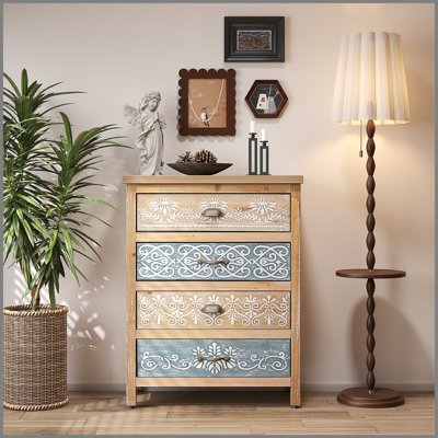 Wooden Storage Cabinet With 4-Drawer
