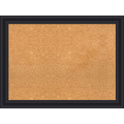 Dalat Black Framed Corkboard, Natural Cork Bulletin Board, Organization Board, Pin Board