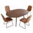 5 - Pieces Modern Kitchen Dining Set, 43'' to 59'' Extendable Dining Table Set with 32.8"H Upholstered Dining Chairs for 4 Person(1 Table 4 Chairs)-118554291-118554294