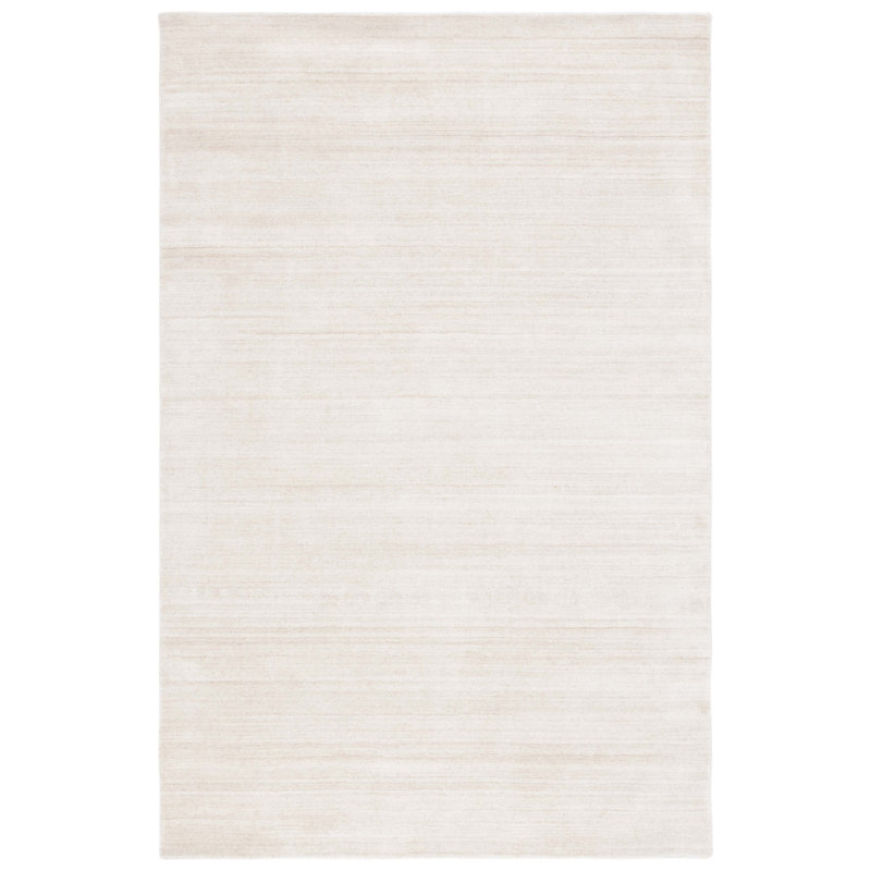 Lavonia Hand-Woven Flatweave Wool Beige Area Rug, Rectangle 5' x 8'