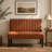 39”W Modern Faux Leather Bench Sofa