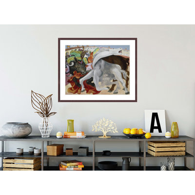 «Corrida: la mort du torero» par Pablo Picasso, impression giclée encadrée