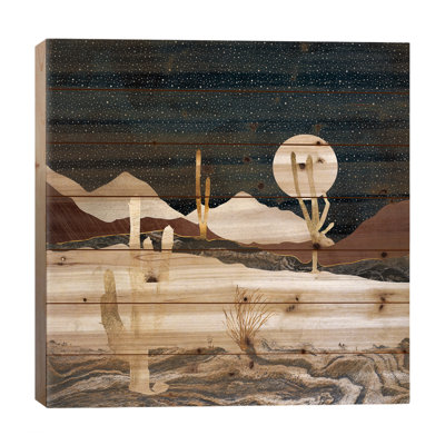 «Desert View» par Spaceécur Designs - impression sur bois sans cadre