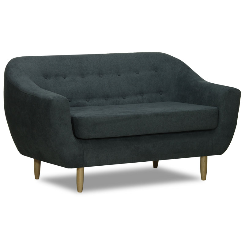 Cabrales 2 Seater Loveseat, Dark Grey