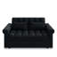Lit noir avec option coulissante. Dossier réglable pour un repos optimal. Revêtement en flanelle, structure en bois. Pour les espaces résidentiels. Assemblage facile. 2 options coulissantes. Revêtement. Solide + fabriqué polyvalent-121093991