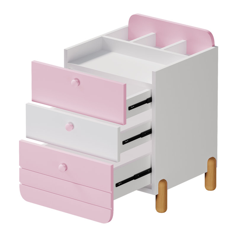 Dresser, White/Pink