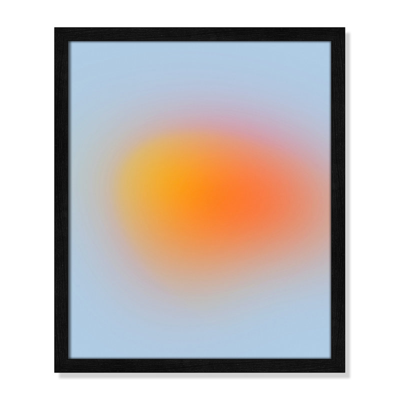 «Neon Orange Glow Print» par My Mind, Cadre mince noir sans cadre, H 19 po x l 16 po x P 1,25 po