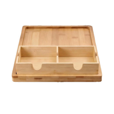 Plateau porte-gobelet en bambou pour canapé avec pattes métalliques réglables, table d'accoudoir avec porte-gobelet amovible, plateau d'accoudoir extra stable pour salon