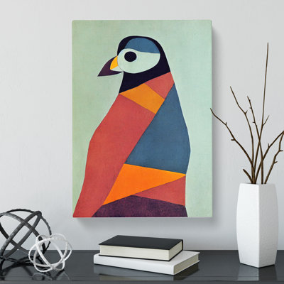 Farmingdale Puffin Abstract - Wrapped Canvas