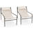 Yasiin Metal Outdoor Armless Lounge Chair