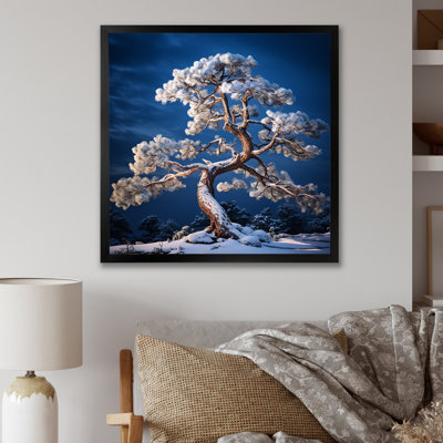 Bonsai pureté en hiver sur toile