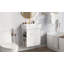 Meuble-lavabo flottant moderne de 21,6 po avec lavabo en céramique - parfait pour les petites salles de bain, rangement à gauche-1221970177