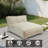 57"D X 47.3" W Outdoor Double Chaise Lounge Chair Patio Lounge Sofa-2115224181-2115224183