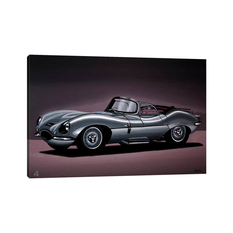 Jaguar XKSS 1957 - Impression sur toile tendue, H 26 po x l 40 po x 1,5 po