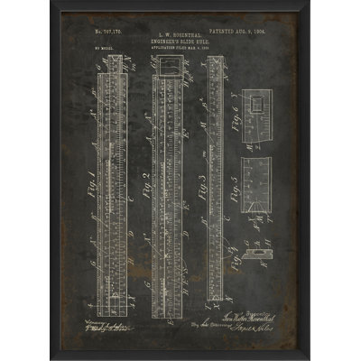 « rosenthal slide rule brevet », impression encadrée
