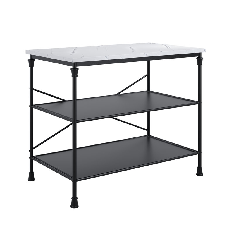 Cornisha Melamine Kitchen Island