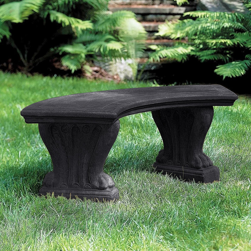 Malagrida Outdoor Bench, Nero Nuovo