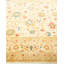 Tapis ivoire noué à la main de conception unique éclectique 8 pi 10 po x 11 pi 8 po Hiroo