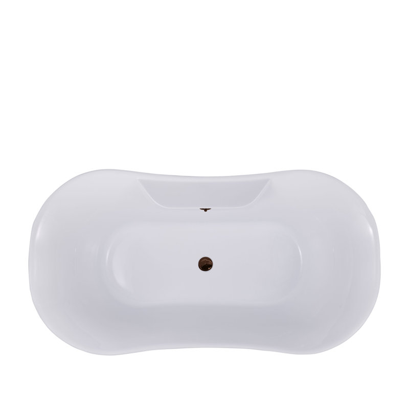 60'' x 32'' Soaking Acrylic Bathtub, Matte Oil Rubbed Bronze, Matte Oil Rubbed Bronze