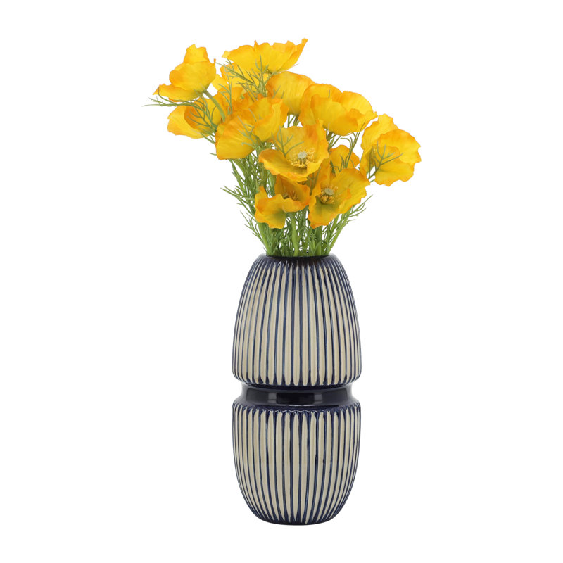 Handmade Ceramic Table Vase, 12.2" H x 5.91" W x 5.91" D