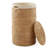 Round Laundry Hamper Basket with Lid & Liner for Clothes-1626054267
