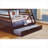 Transitional Bunk Bed with Twin Trundle Youth Bedroom Wood-tone Brown Wood Twin Over Full Sleeping Frame