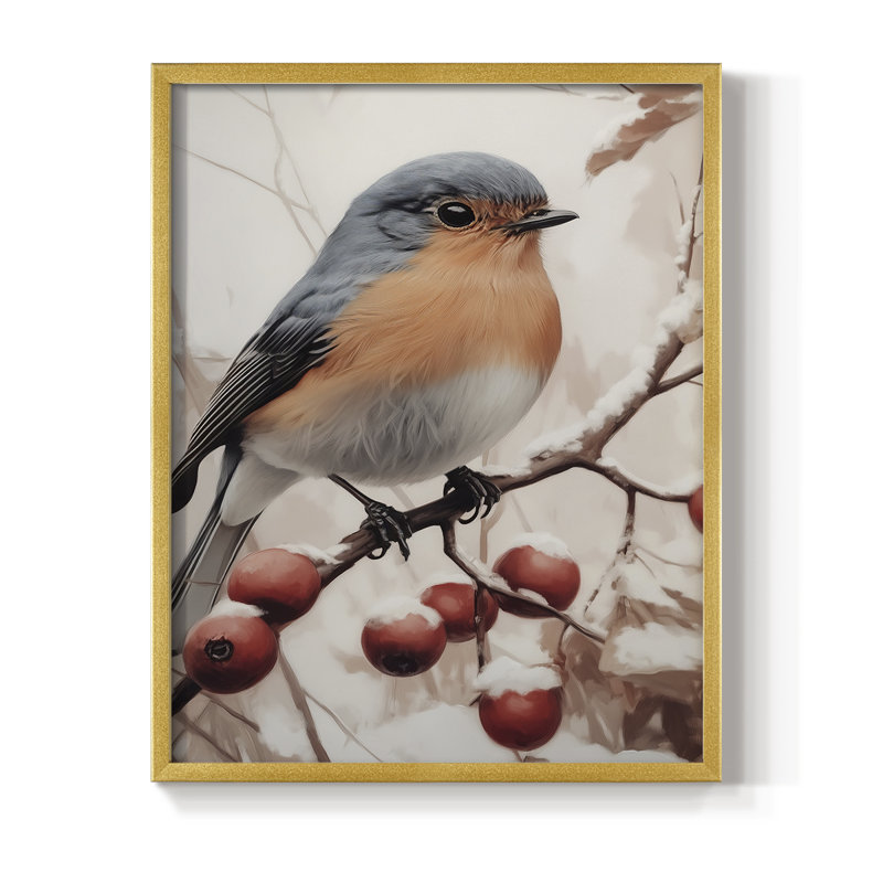«Christmas Holiday Art», série 2-CD XXXII, reproduction encadrée - bois massif, H 11 po x l 9 po, Gold