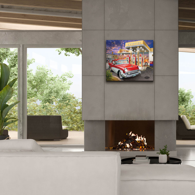 «Filler Up» par Bigelow, illustrations sur toile, H 26 po x l 30 po x P 1,5 po