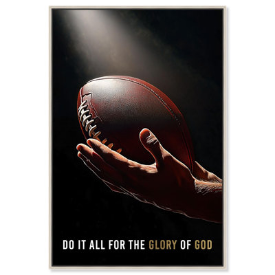 «Glory of God Football», art mural sur toile par Art Remedy