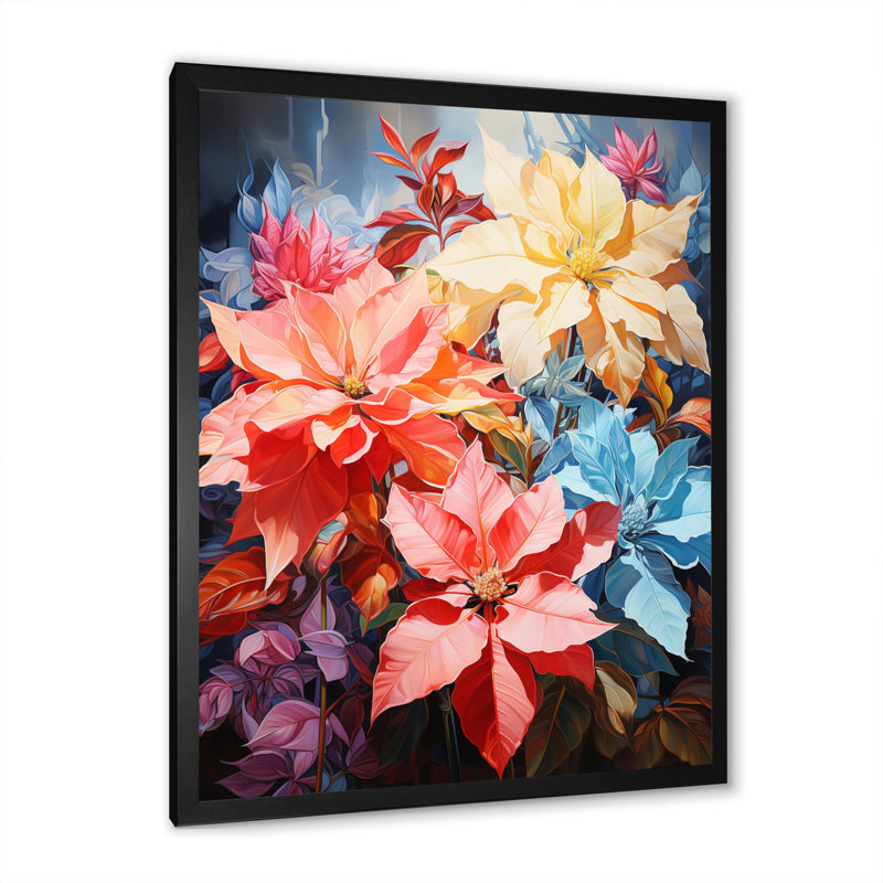 Symphonie chromatique sur toile de Boins, Cadre photo noir, H 44 po x l 34 po x P 1,5 po