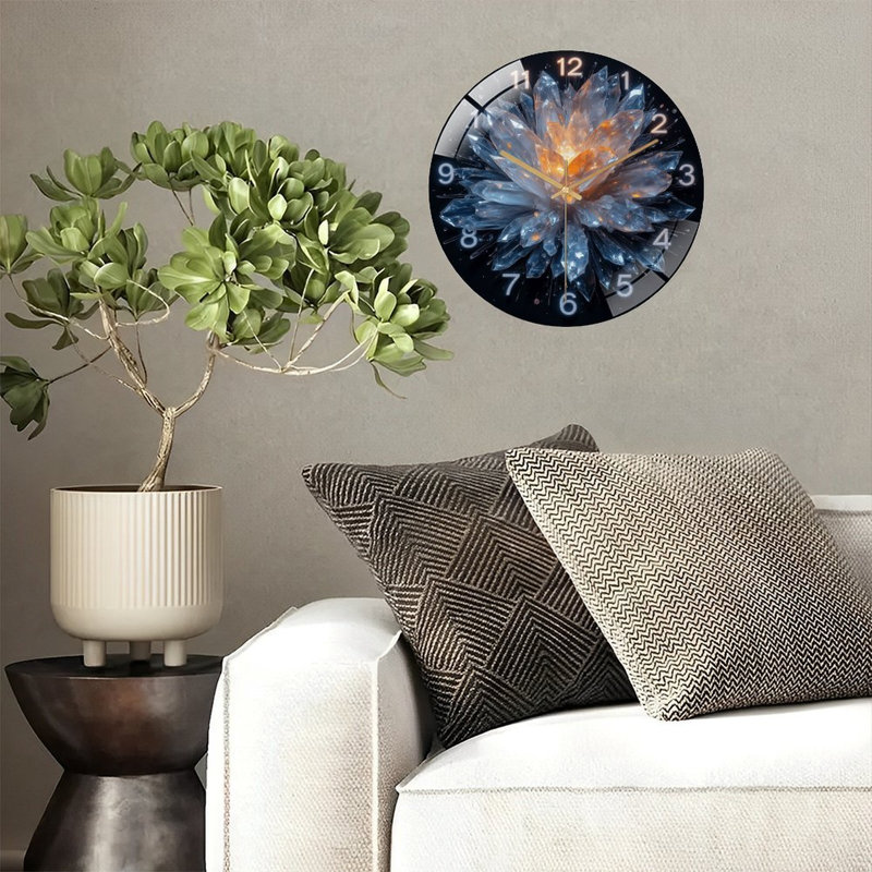 Horloge murale en cristal 12 po