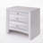 1Pc White Finish Nightstand With Two Storage Drawers And Pull Out Tray Wooden Bedroom Furniture-2107143063